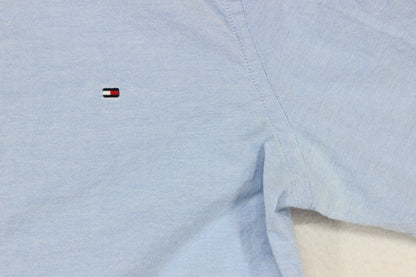 Mens Oxford Shirt Stretch Slim Fit Button Up