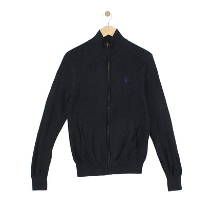 Mens Cardigan Full Zip Ribbed Pima Cotton