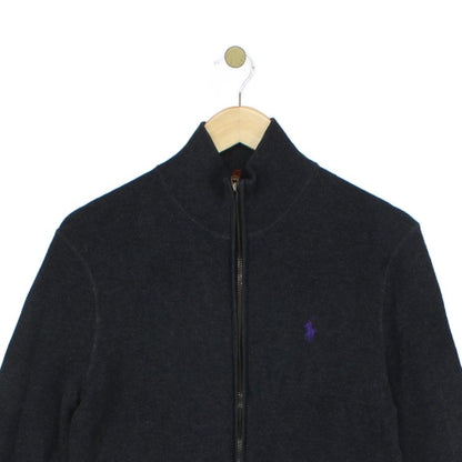 Mens Cardigan Full Zip Ribbed Pima Cotton