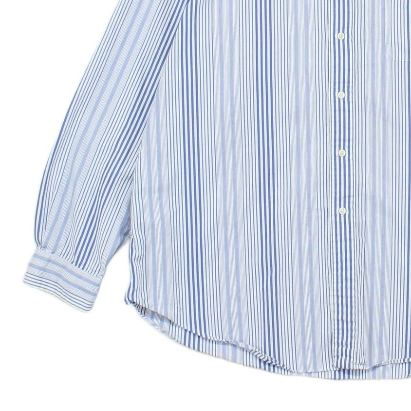 Mens Striped Shirt Button Up Collared