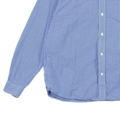 Mens Check Shirt Long Sleeve Button Up Cotton