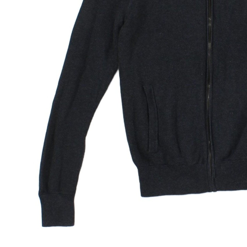 Mens Cardigan Full Zip Ribbed Pima Cotton