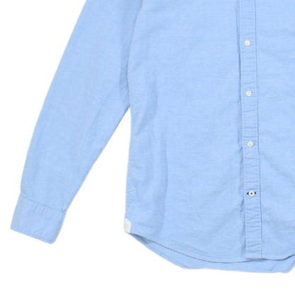 Mens Oxford Shirt Stretch Slim Fit Button Up