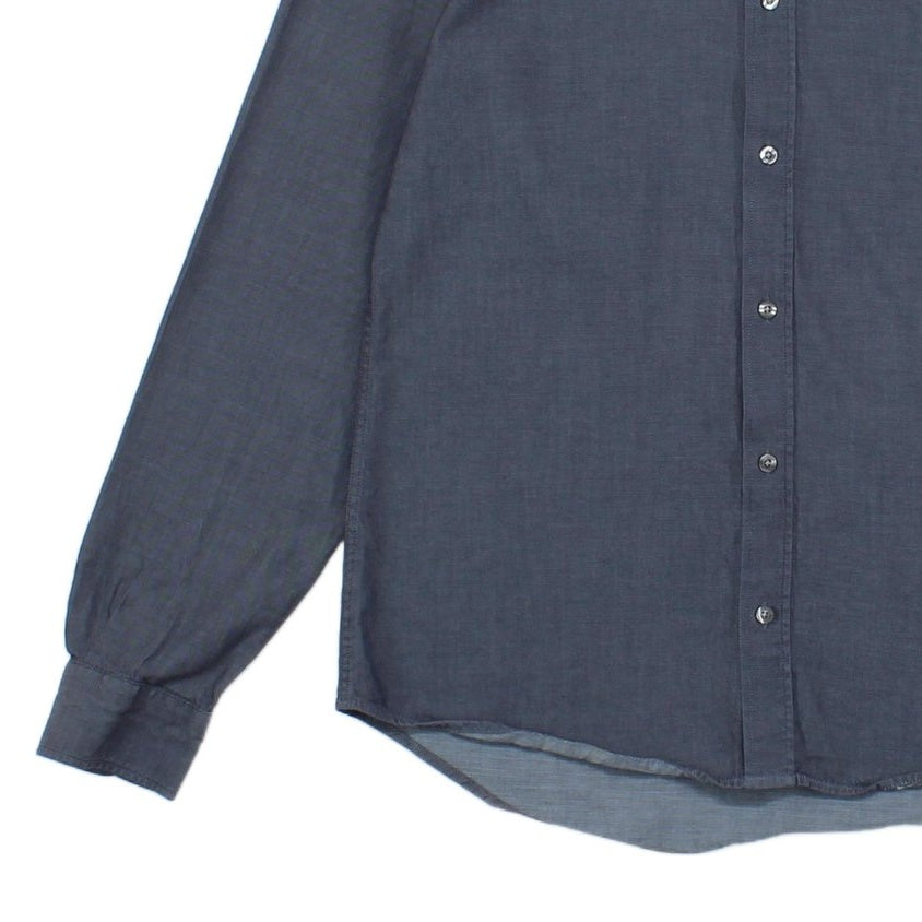 Mens Shirt Slim Fit Long Sleeve Button Up