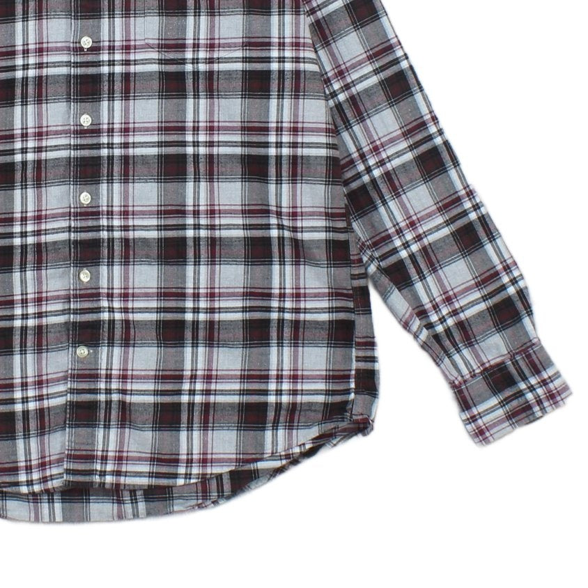 Mens Check Shirt Button Up Long Sleeve