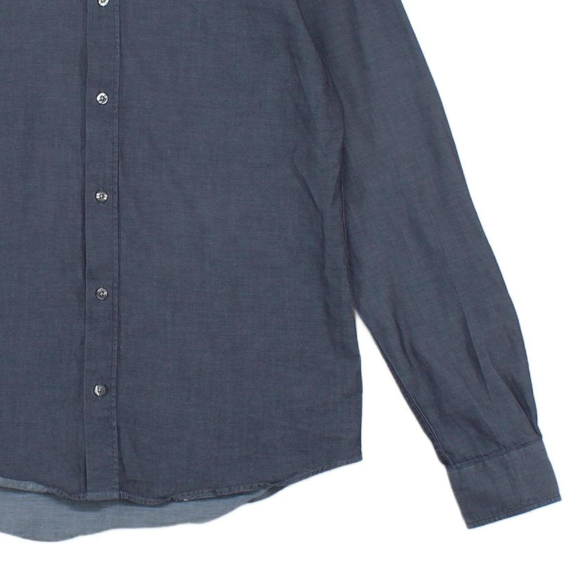 Mens Shirt Slim Fit Long Sleeve Button Up