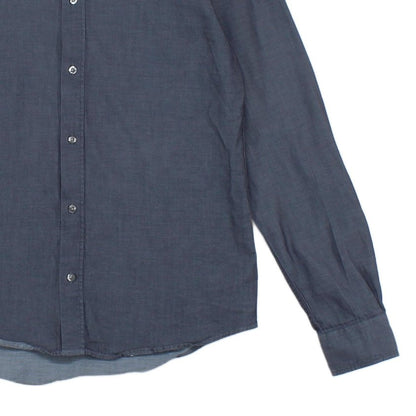 Mens Shirt Slim Fit Long Sleeve Button Up