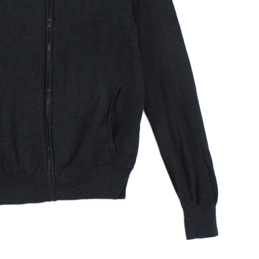 Mens Cardigan Full Zip Ribbed Pima Cotton