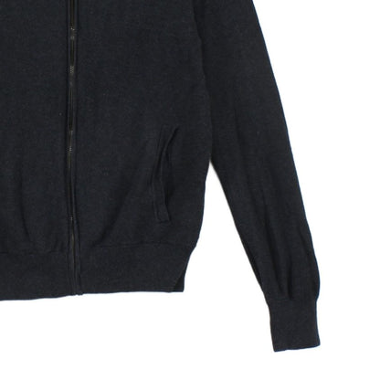 Mens Cardigan Full Zip Ribbed Pima Cotton