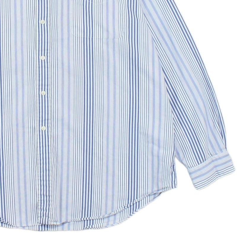 Mens Striped Shirt Button Up Collared