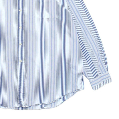 Mens Striped Shirt Button Up Collared