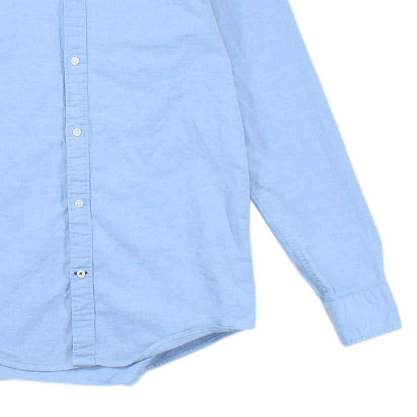 Mens Oxford Shirt Stretch Slim Fit Button Up
