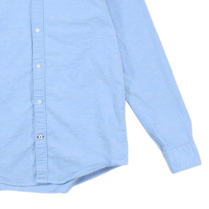 Mens Oxford Shirt Stretch Slim Fit Button Up
