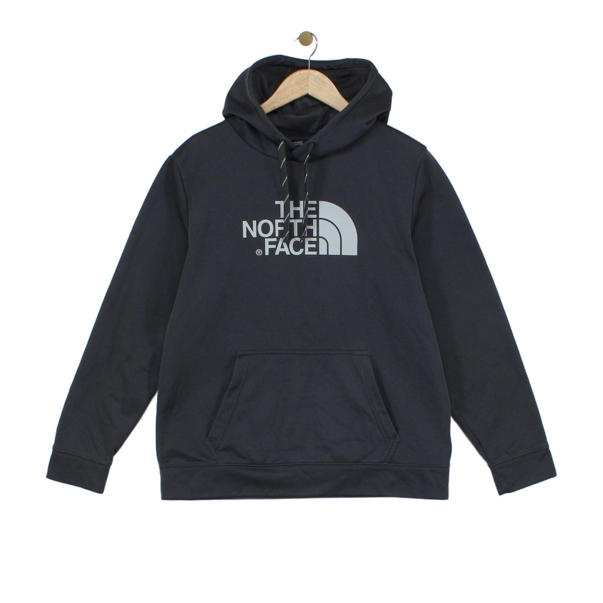 Mens Fleece Hoodie Logo Drawstring