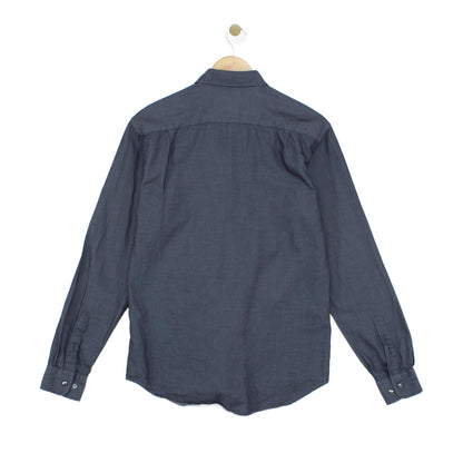 Mens Shirt Slim Fit Long Sleeve Button Up