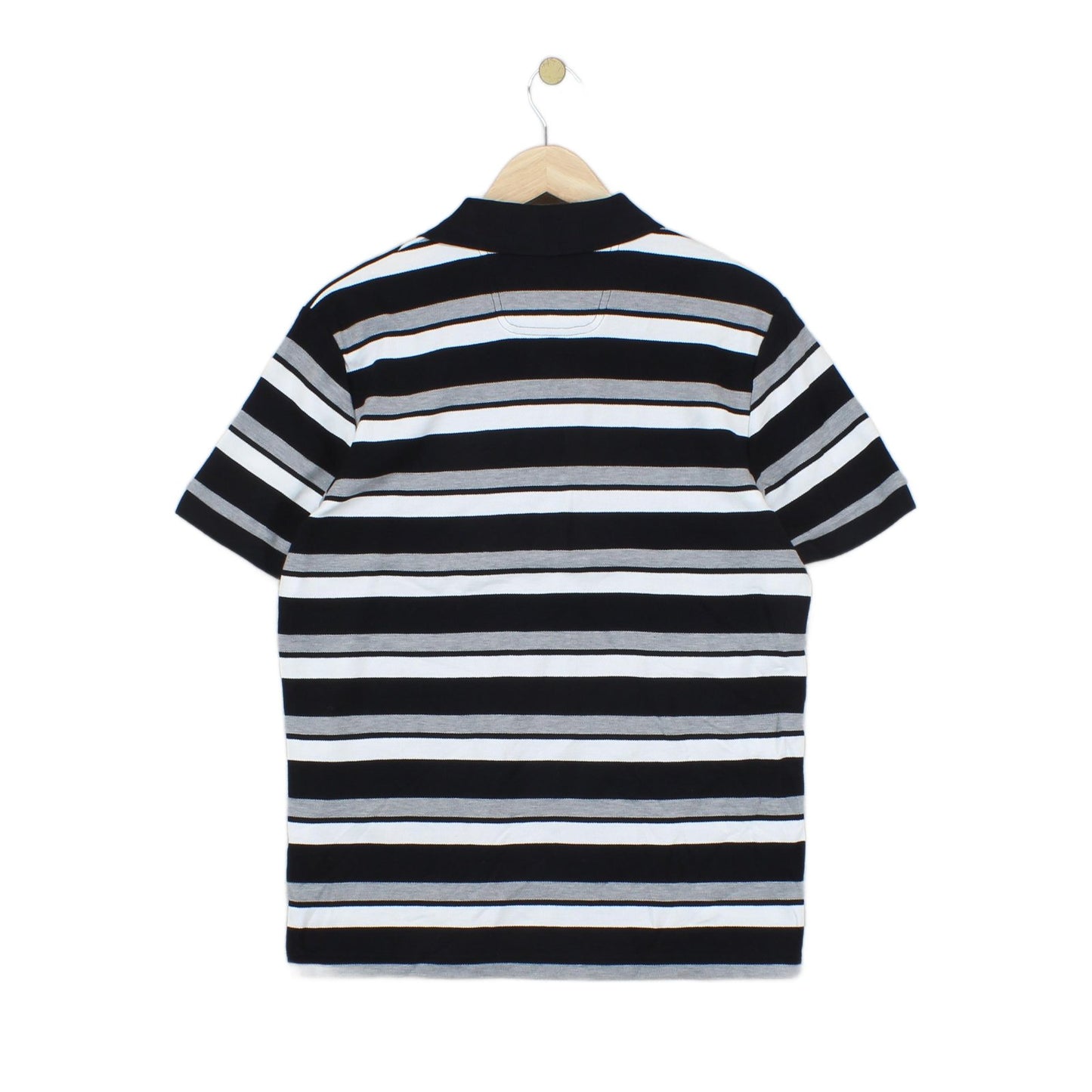 Mens Striped Polo Shirt Modern Fit Short Sleeve