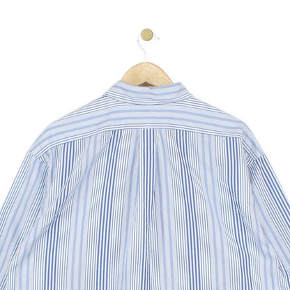 Mens Striped Shirt Button Up Collared