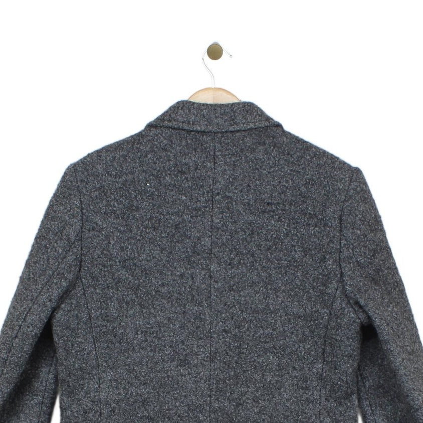 Mens Overcoat Tailored Fit Double Breasted Wool Blend