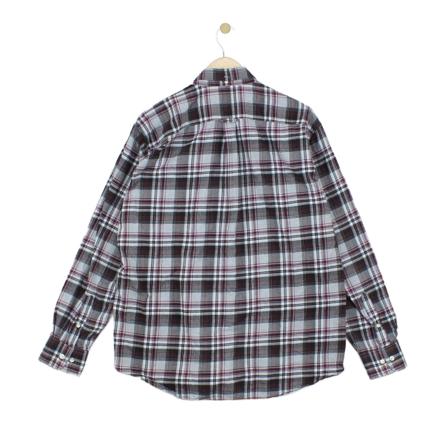 Mens Check Shirt Button Up Long Sleeve