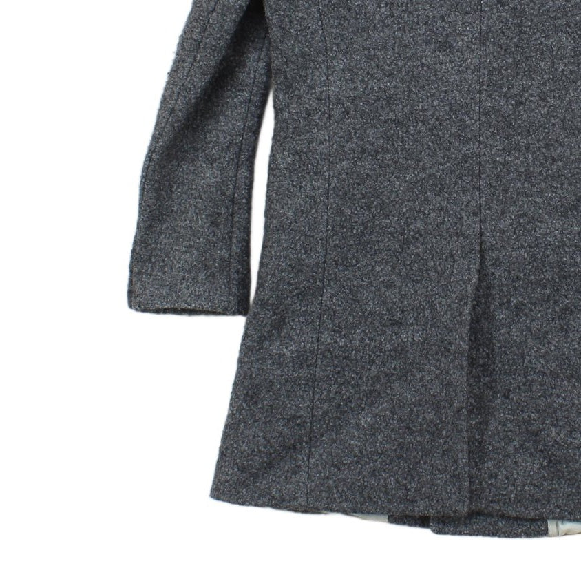 Mens Overcoat Tailored Fit Double Breasted Wool Blend
