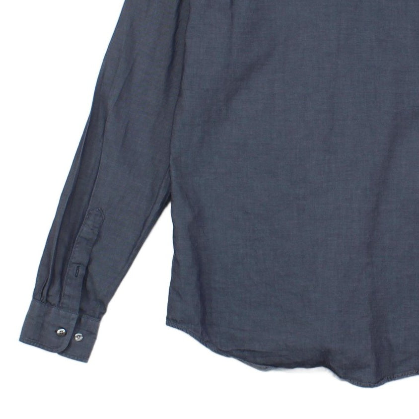 Mens Shirt Slim Fit Long Sleeve Button Up