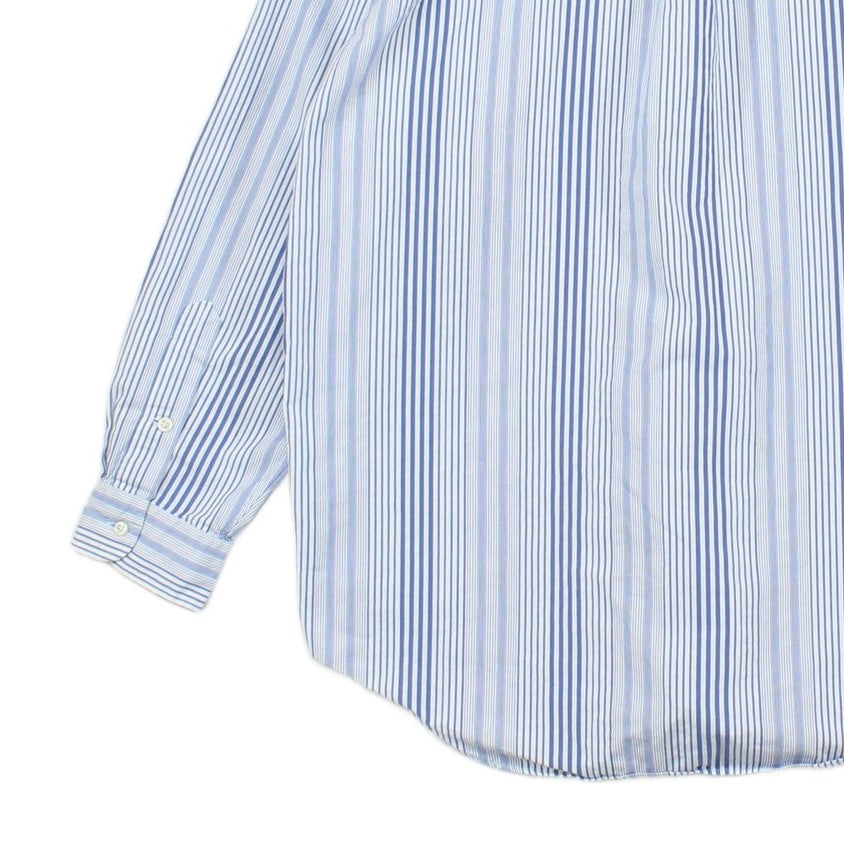 Mens Striped Shirt Button Up Collared