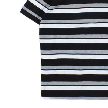 Mens Striped Polo Shirt Modern Fit Short Sleeve