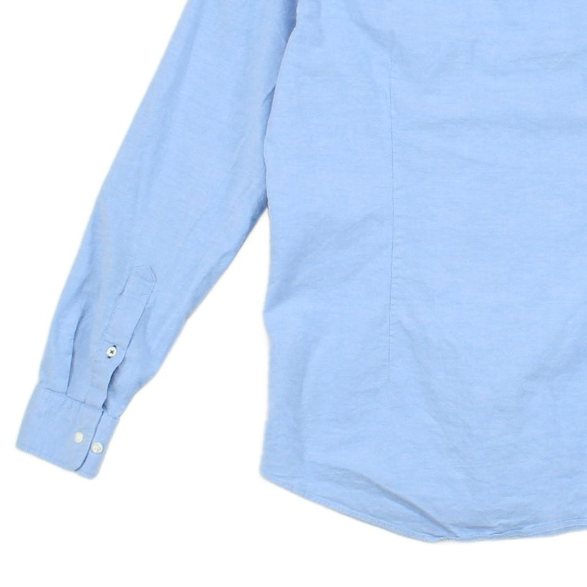 Mens Oxford Shirt Stretch Slim Fit Button Up