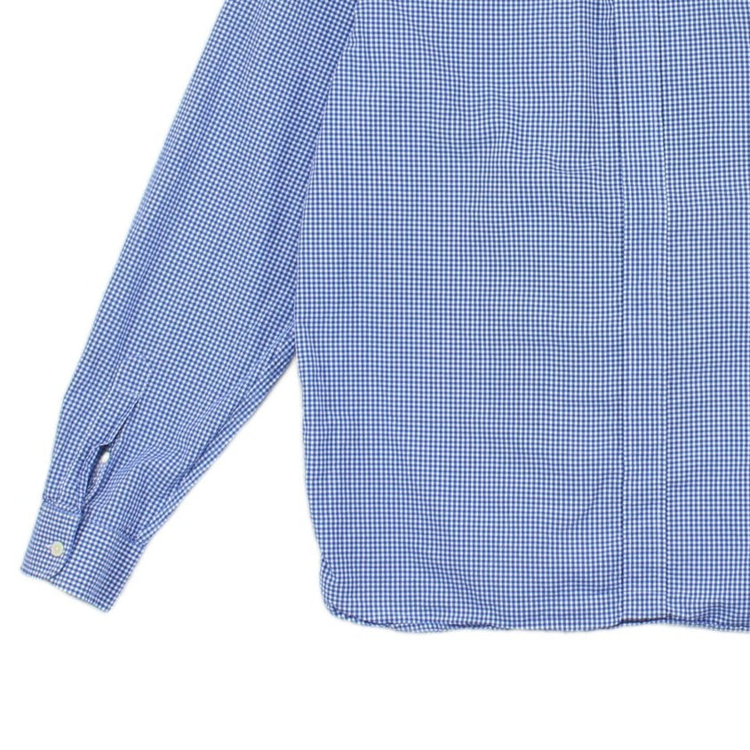 Mens Check Shirt Long Sleeve Button Up Cotton