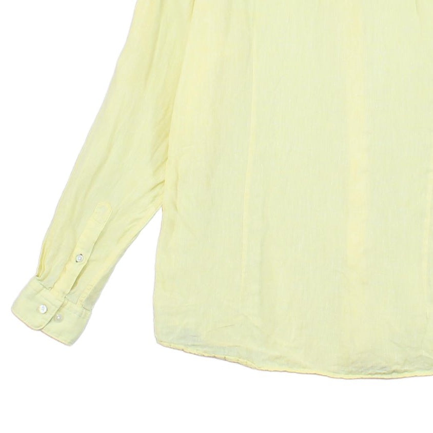 Mens Linen Shirt Button Up Long Sleeve Convertible
