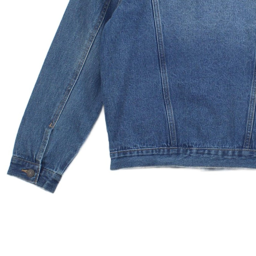 Boys Sherpa Denim Jacket Lined Trucker Cotton