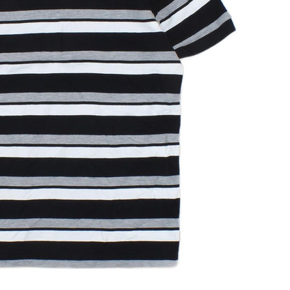 Mens Striped Polo Shirt Modern Fit Short Sleeve