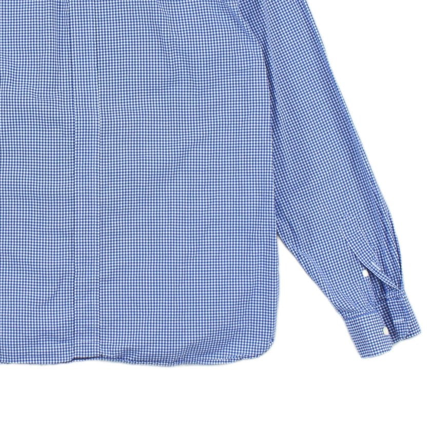 Mens Check Shirt Long Sleeve Button Up Cotton