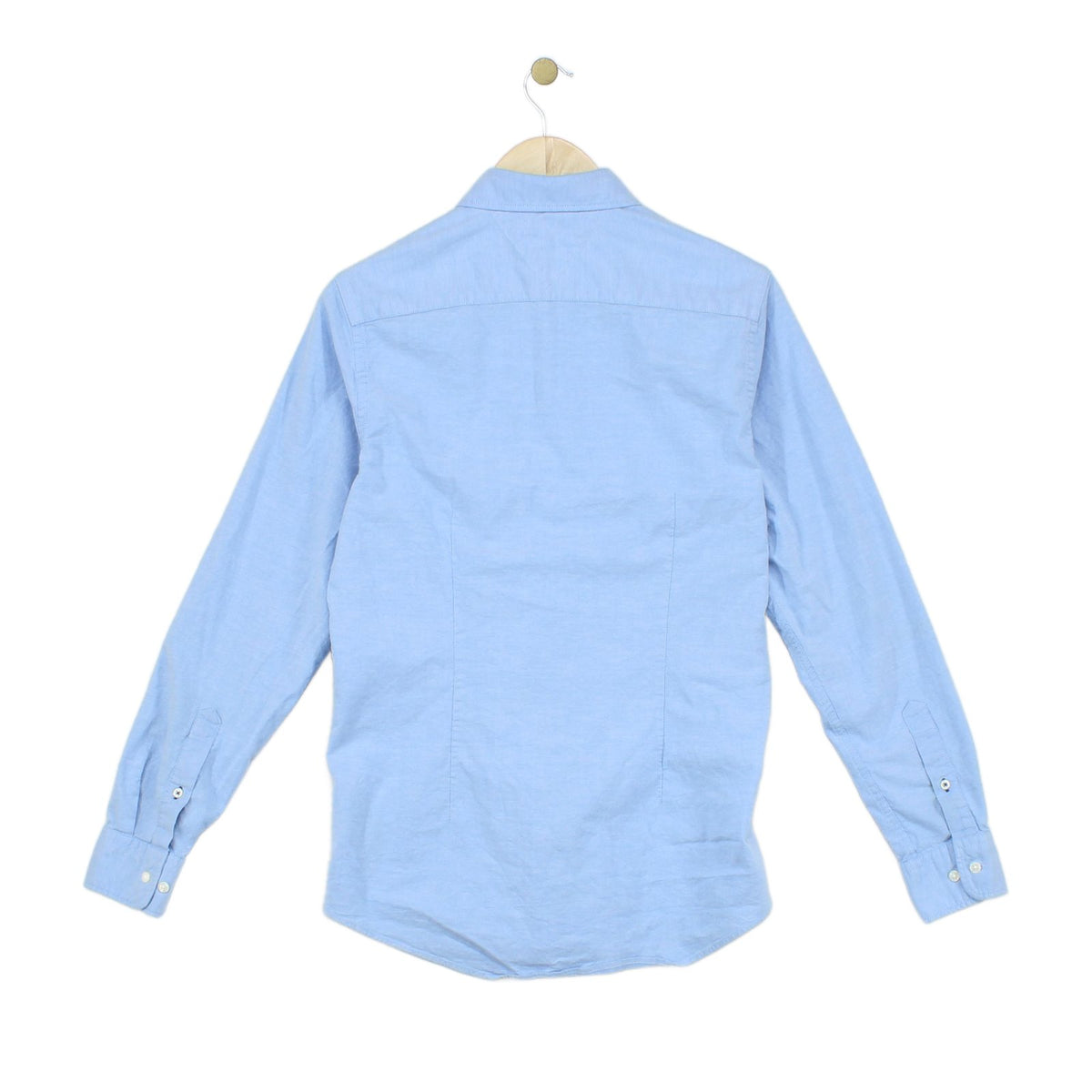 Mens Oxford Shirt Stretch Slim Fit Button Up