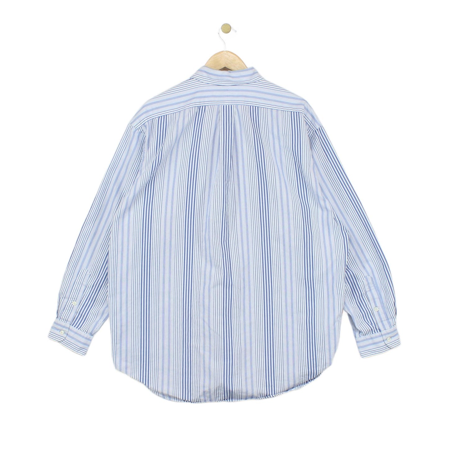 Mens Striped Shirt Button Up Collared