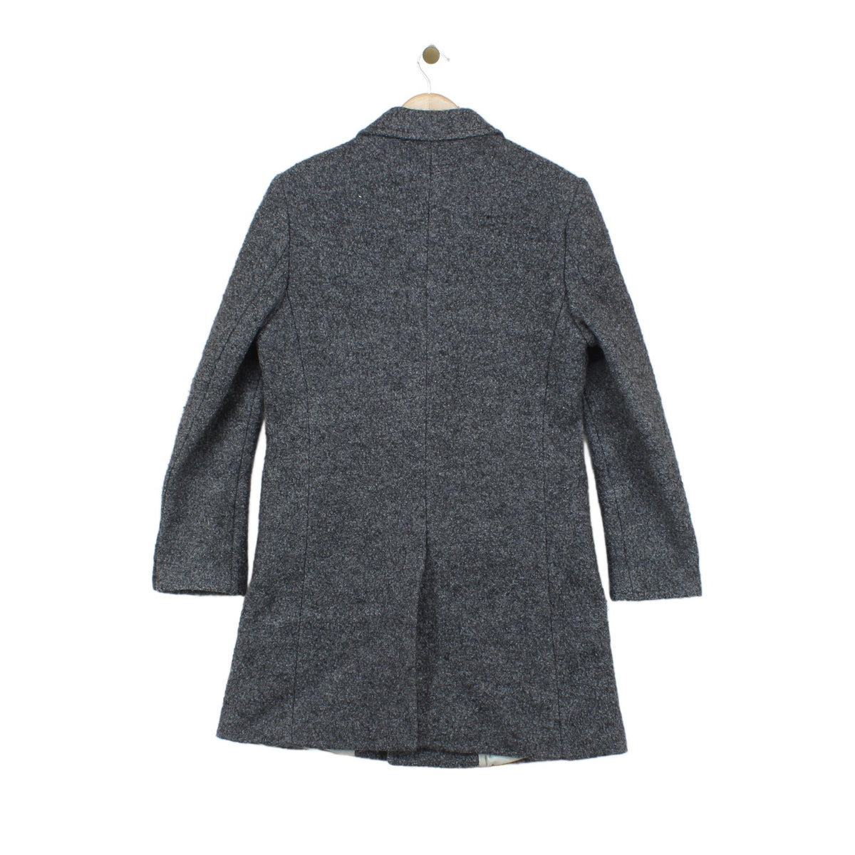 Mens Overcoat Tailored Fit Double Breasted Wool Blend