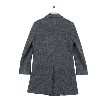 Mens Overcoat Tailored Fit Double Breasted Wool Blend