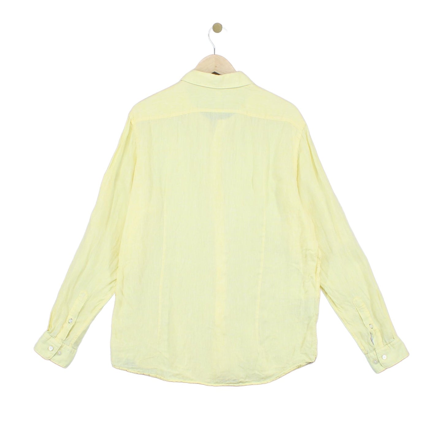 Mens Linen Shirt Button Up Long Sleeve Convertible