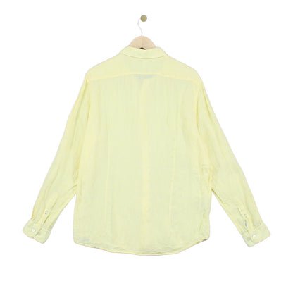 Mens Linen Shirt Button Up Long Sleeve Convertible
