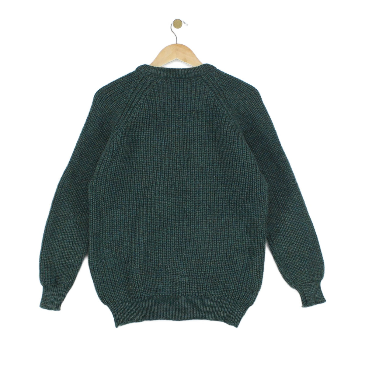 Mens Wool Jumper Ribbed Knit Irish Sweater