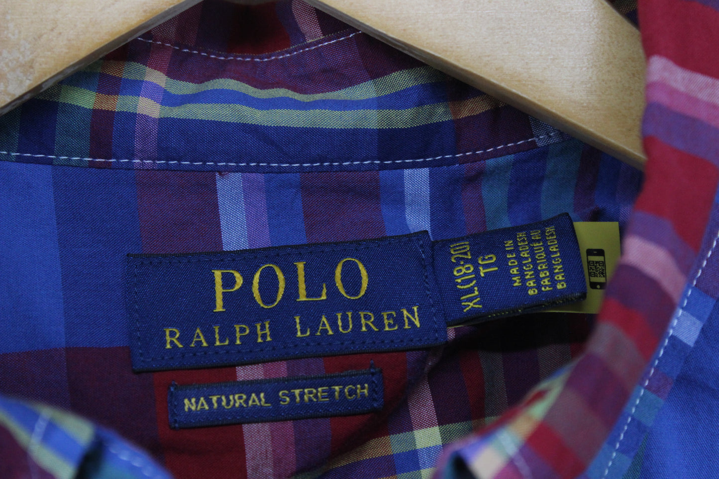 Boys Plaid Shirt Stretch Button Down Long Sleeve
