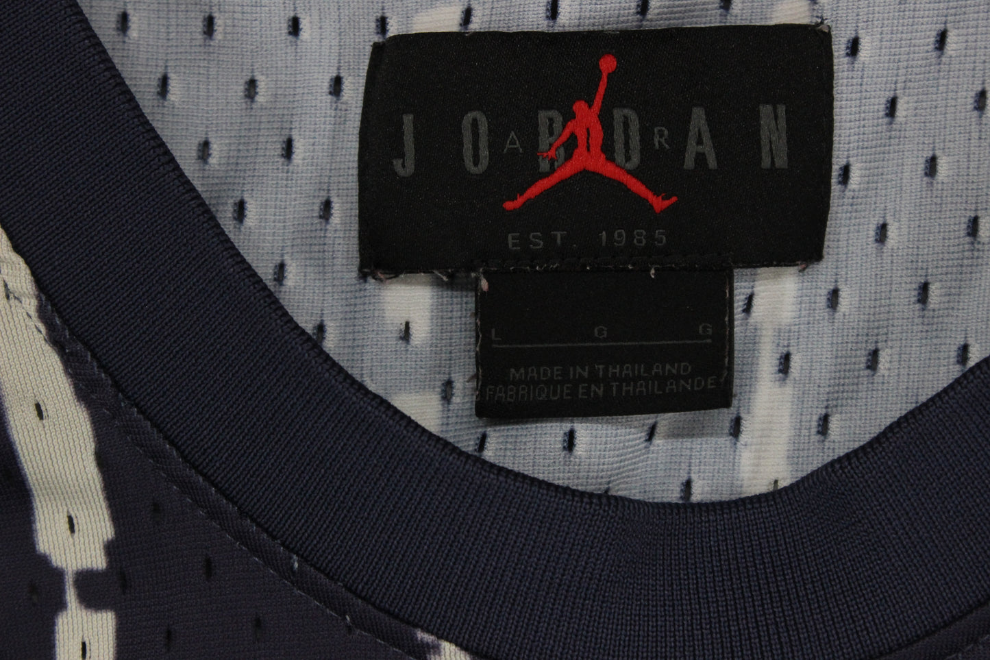 Mens Jordan Basketball Jersey Striped Athletic Sleeveless