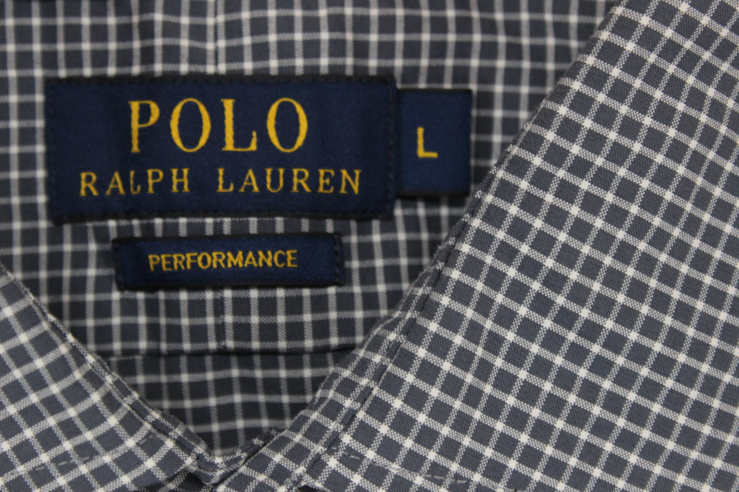 Mens Check Shirt Button Down Long Sleeve Performance