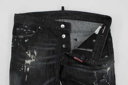 Mens Skinny Jeans Made In Italy Distressed Button Fly