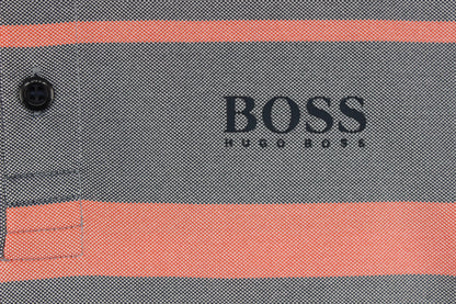 Mens Striped Polo Shirt Short Sleeve Collared