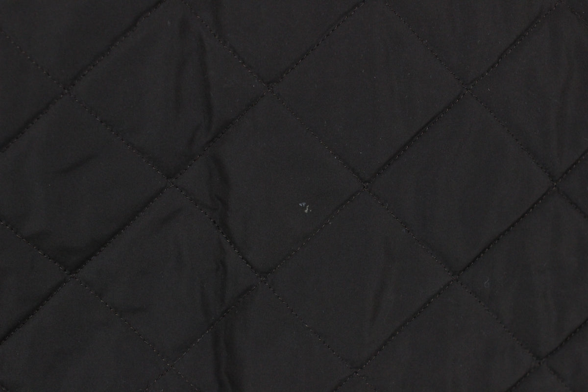 Mens Quilted Jacket Full Zip Corduroy Collar