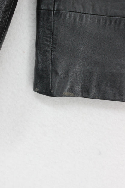 Womens Leather Overcoat Pocket
