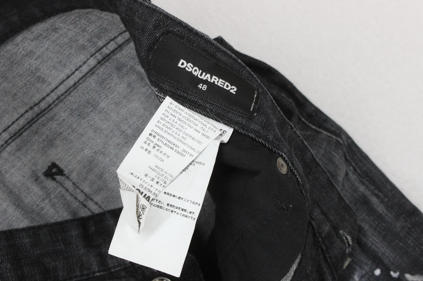 Mens Skinny Jeans Made In Italy Distressed Button Fly