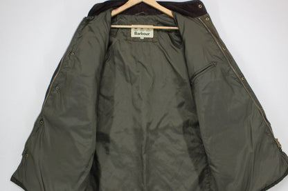 Mens Quilted Jacket Full Zip Corduroy Collar