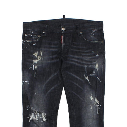 Mens Skinny Jeans Made In Italy Distressed Button Fly